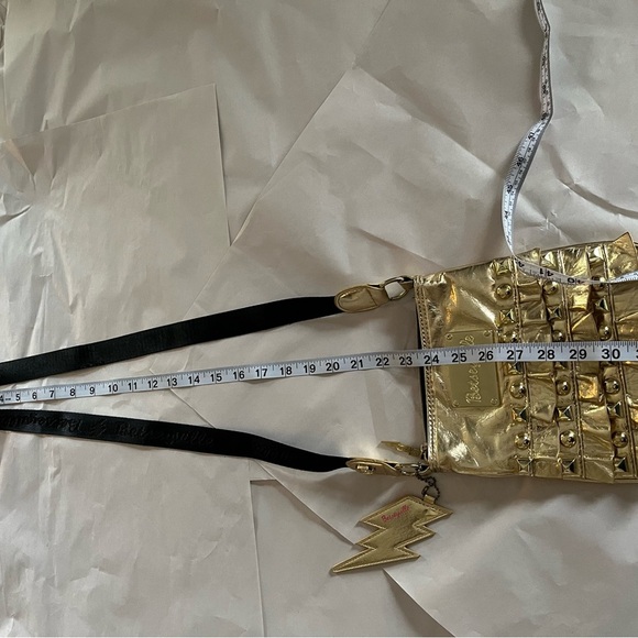 Betsey Johnson Betseyville Ruf Love Crossbody Handbag in Gold with Black accents - Picture 11 of 13